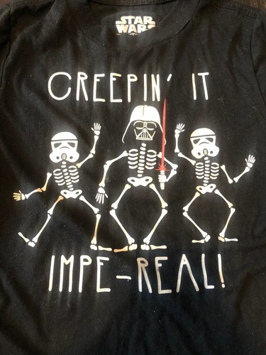 Camiseta Star Wars Creepin' It Impereal Negra XS Mangas Cortas Cuello Redondo Algodón - Imagen 4 de 7