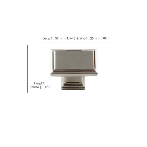 Square Cabinet Knobs Collection *Brushed Nickel* Kitchen Bath Handle Pull Modern - Picture 10 of 10