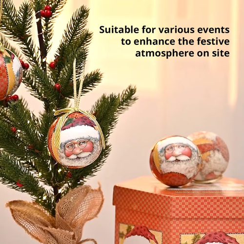 Set of 14pcs Golden Christmas Decoration Balls and Ribbon - Bild 4 von 10