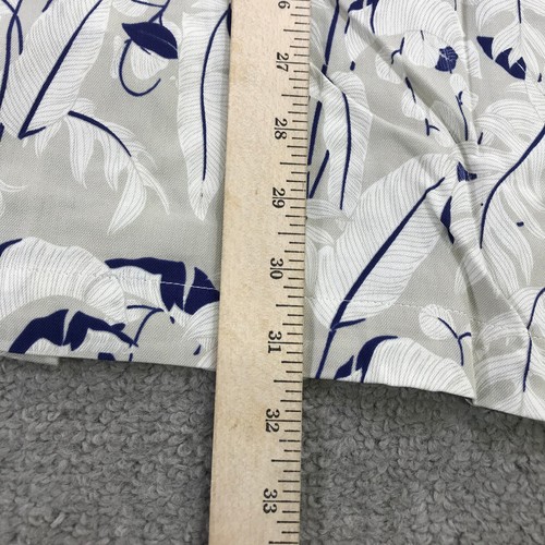 Nat Nast Shirt Mens 2XL XXL Button Up Floral Blue Beige Ivory Camp Hawaiian - Picture 9 of 11