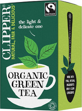 Clipper Organic Pure Green Tea Bags x40 – Fair Trade, Compostable & Natural 0.11 per strip
