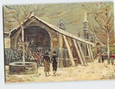 Postcard The Hermitage of Mont Cindre Painting by Maurice Utrillo