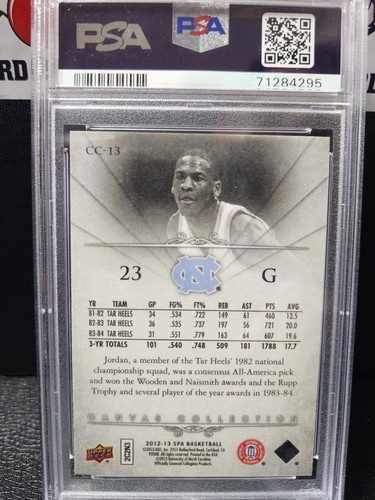 2012 SP Authentic Canvas Collection MICHAEL JORDAN #CC-13 PSA 10 Gem Mint - Picture 2 of 2