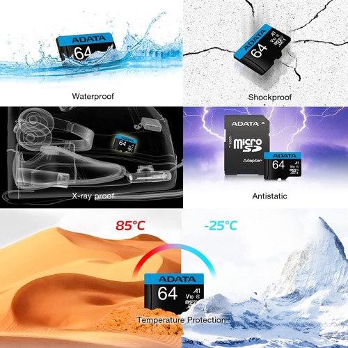 64GB Micro SD Card Memory For SONY Xperia L1,L2,M2,M2 Aqua,Miro,Z3,Z2 Mobile - Picture 8 of 8
