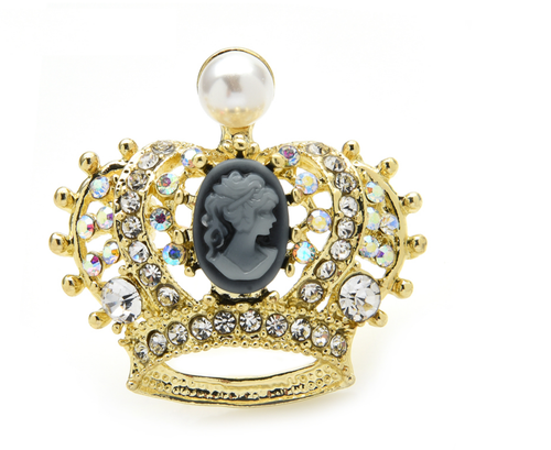 Broche Corona Jubilee Vintage Look Queen Broche Impresionante Enchapado en Oro Pin KK3 Nuevo - Imagen 13 de 16