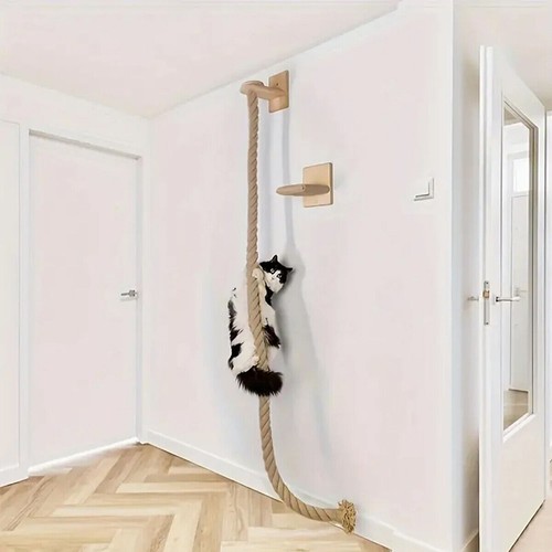 Cat Climbing Frame Rope Leash Jumping Platform for Cats Interactive Play Set - Picture 2 of 12