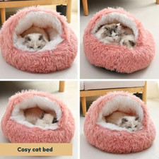Cosy Cat Bed  Hooded Cat Bed  Indoor Cat Bed  Calming Cat Bed  Cave Cat Bed
