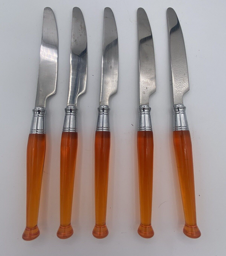 Cuchillo tenedor cuchara cubiertos Lucite Mid Century de colección 17 piezas - Imagen 2 de 9