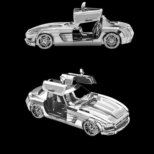 Sport Car - 3D Laser Metall Puzzle, Miniatur Modellbau, Bausatz  Flügeltür Model - Bild 2 von 4