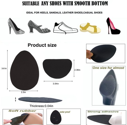 Non-Slip Shoes Pads Sole Protectors Adhesive High Heels Anti-Slip Shoe Grips ... - Picture 4 of 7