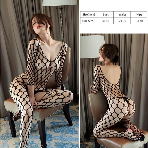 Großer sexy Body Stocking Damen Dessous Netzbody Nachtwäsche Nachtwäsche USA - Bild 2 von 7