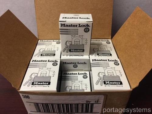 Master Lock Model No. 500 1-3/4" Warded Lock - 12-Individually Keyed Locks - Picture 4 of 7