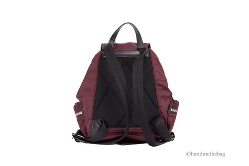 Burberry Medium Burgund Econyl Nylon Rucksack Kordelzug Rucksack Bookbag - Bild 3 von 9