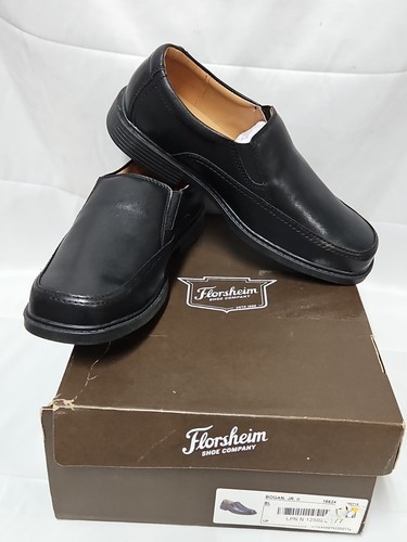 Florsheim Boys Bogan Jr Black Loafers Leather Shoes 6 Medium M Toddler NIB