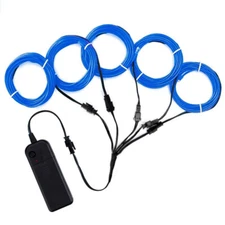 El Wires Kits Electroluminescent  Zitrades El Wire Blue Super Bright Portable