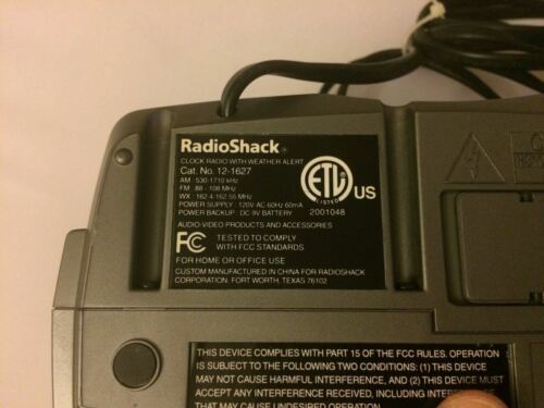 RadioShack NOAA 7 Channel Weather Alert AM/FM Digital Alarm Clock Radio 12-1627 - Picture 4 of 5