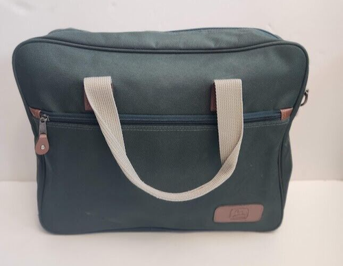 Vintage  John Deere Tan & Green  Briefcase laptop Portfolio Bag Attaché Handles - Picture 1 of 6