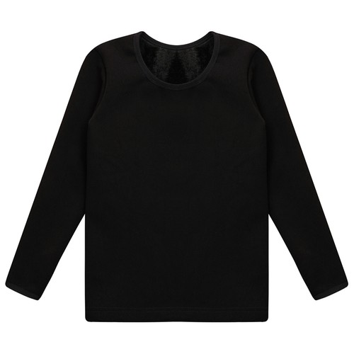 Kids Girls Underwear Round Neck Shirt Camping Dancewear Fleece-Lined Tops - Picture 25 of 33