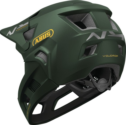 Abus YouDrop FF Kinder MTB Fahrradhelm moss green 48-55 cm - Bild 5 von 9