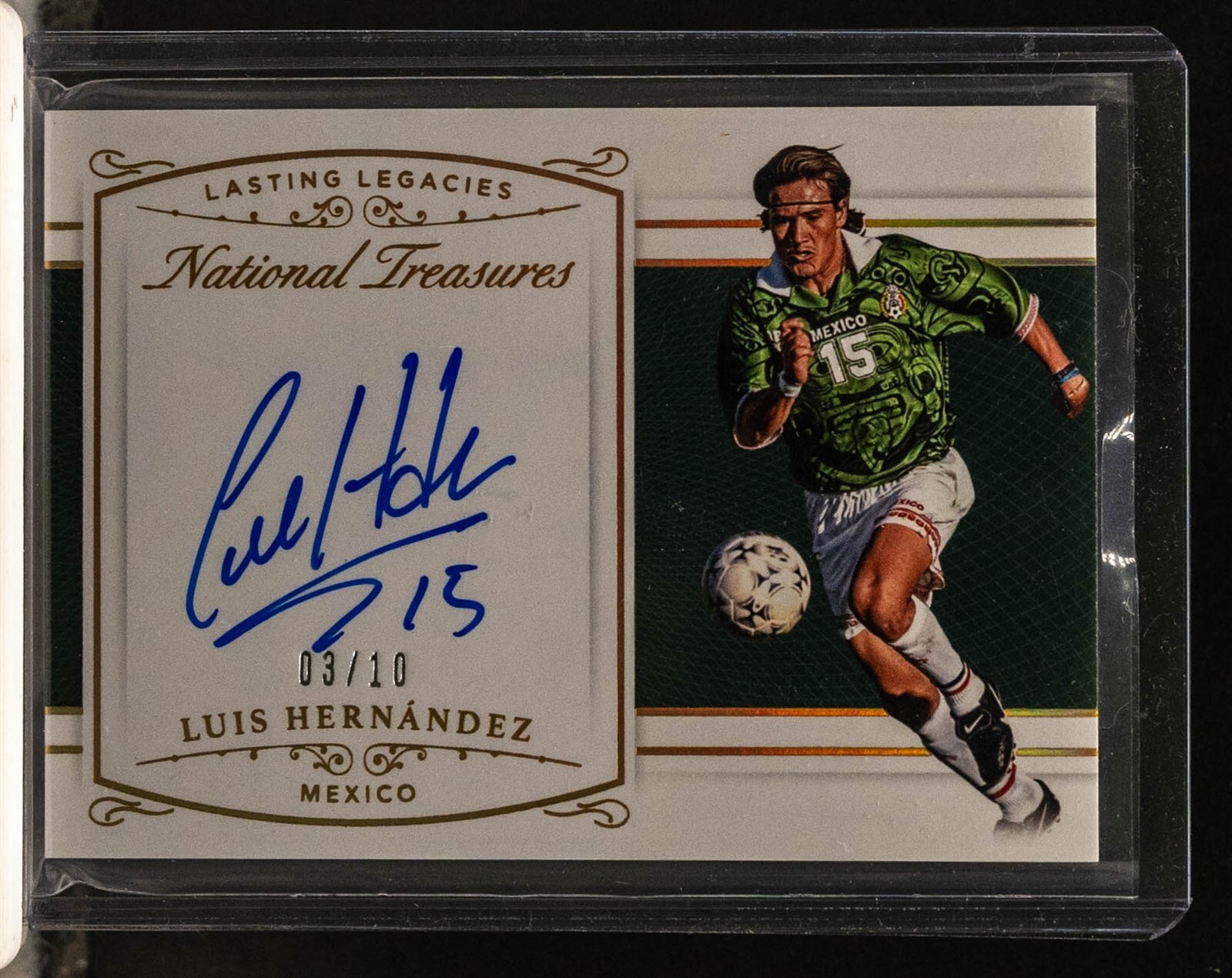 LUIS HERNANDEZ 2018 Panini National Treasures Gold Lasting Legacies Auto 3/10