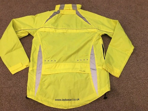 Ledwear Aurora Reflective Jacket With battery powered lights Motorbike Bicycle S - Picture 5 of 6
