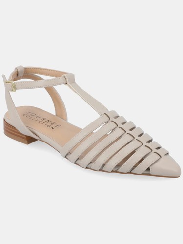 Journee Collection Alivia WOMEN'S FLATS SANDALS COLOR GREY SIZE 9 NIB - Picture 3 of 6