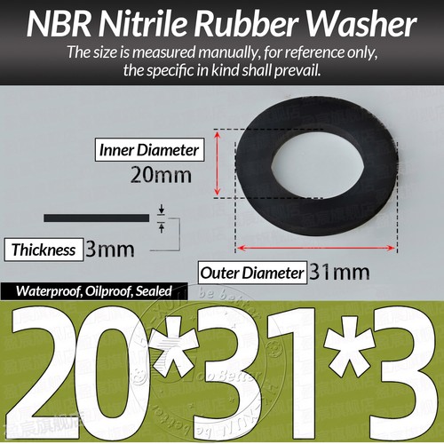 FORM A FLAT BLACK THICK NBR RUBBER WASHERS - M2 M3 M4 M5 M6 M8 M10 M12 TO M36 - Picture 230 of 262
