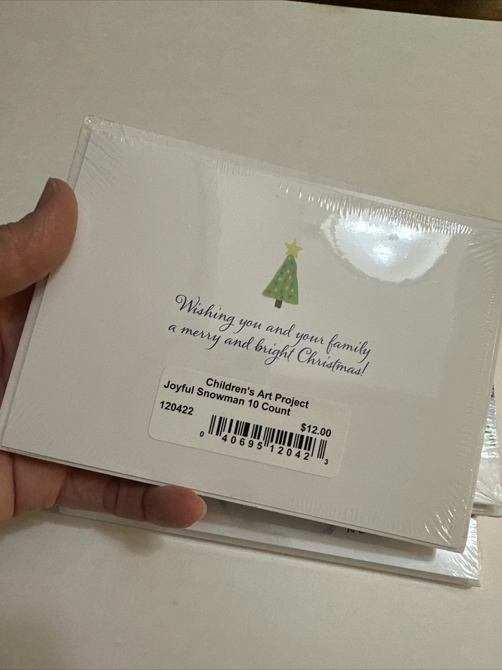 Lot of 30 NEW Christmas Cards Joyful Snowman Child Art By Kloe Age 8 MD Anderson - Image 3 of 4