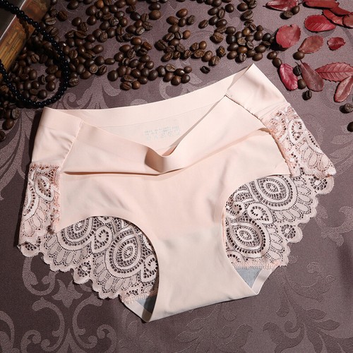 Womens Lace Panties Lingerie Soft Silk Satin Underwear Briefs G-string Knickers - Picture 40 of 41