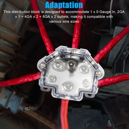 Efficient Power Distribution Car Audio Amp Block 0G In 2G 4G 8G Out - Picture 3 of 8