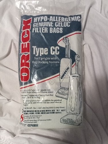 Oreck CCPK8DW Typ CC Celoc aufrechte Staubsaugerbeutel - 8 Zoll Pack