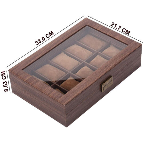 Uhrenbox Uhrenkoffer Schaukasten Uhrentruhe Uhrenkasten Uhrenschatulle 10 Uhren - Bild 13 von 15