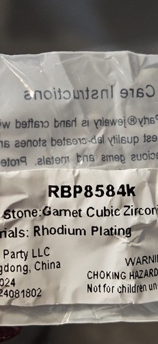 BP Kids January Bday RBP8584K Garnet Cubic Zirconia On Rhodium. Adjustable 3-5 - Picture 4 of 4