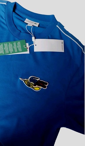 LACOSTE MARINA GRÁFICO MANGA COMPLETA TOP COCODRILO ESTAMPADO PATA ESPALDA/BRAZO TALLA 3 PRECIO DE VENTA SUGERIDO POR EL FABRICANTE 125 £ - Imagen 10 de 10