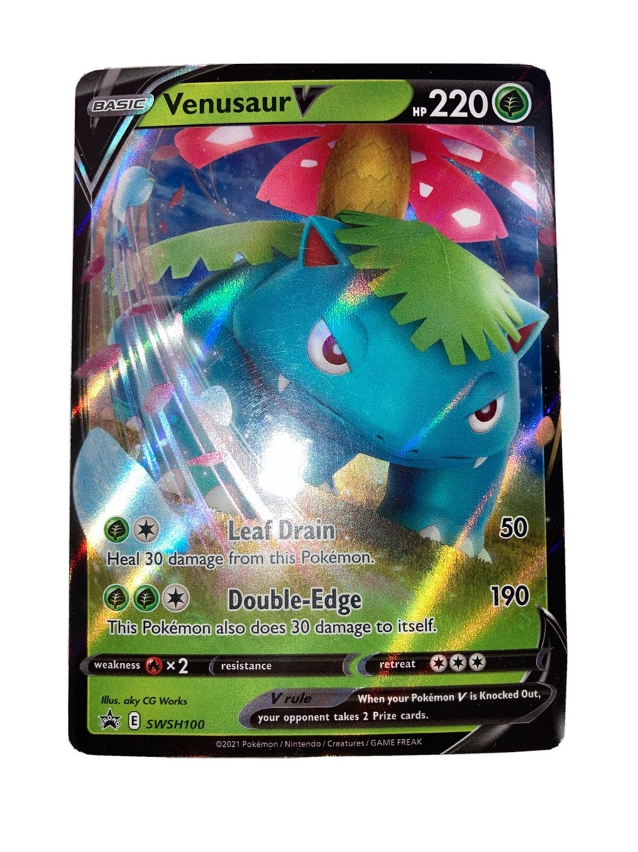 Venusaur V SWSH100 Ultra Rare Holo Black Star Promo Pokémon