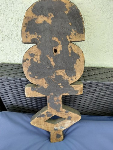 Bakota Reliquary Guardian Figure-carved wood with brass and copper - Picture 7 of 13