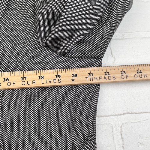 Jones New York Blazer Men 42R Black White Birdseye Wool Double Breasted Jacket - Picture 11 of 16