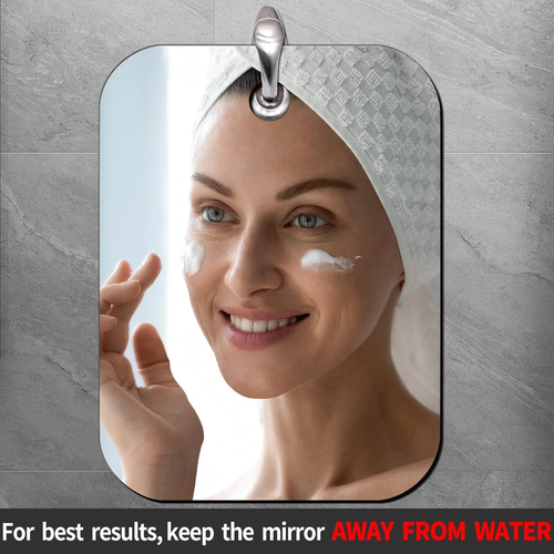 Shower Mirror Fogless for Shaving10.7"x8"Larger Mirror for Wall CampingFramel - Picture 3 of 12