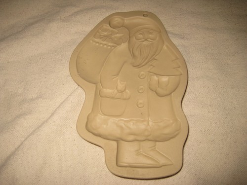 1983 Brown Bag Cookie Art Santa Claus Christmas Cookie Mold - Picture 1 of 3