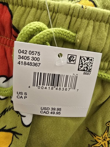 American Eagle The Grinch  Jogger Sweatpants Size SMALL  - Picture 6 of 11