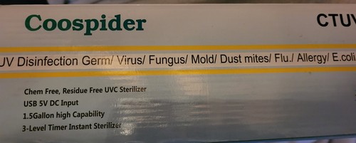 Coospider UV Sterile Tote CTUV-T2 USB Input New Sterilizing Large Space Portable - Picture 5 of 7