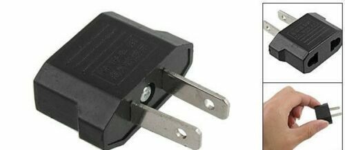 2 Pack European EU 220V to 110V Travel Flat Plug Charger Adapter Converter- NEW - Picture 4 of 8