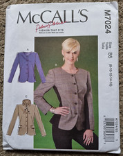 McCalls Pattern M7024 Misses' Jacket in 3 Styles Size B5 (8-16) Bust 311/2"-38"