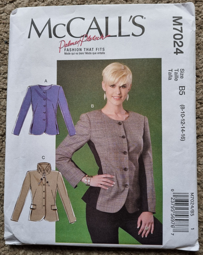 McCalls Muster M7024 Misses' Jacke in 3 Stilen Größe B5 (8-16) Brustumfang 311/2"-38" - Bild 1 von 3
