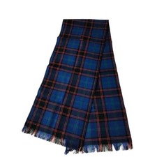 Scotland House Ltd. 100 Pure Wool Scarf Blue Green Red Plaid Scarf 54" x 10.5"