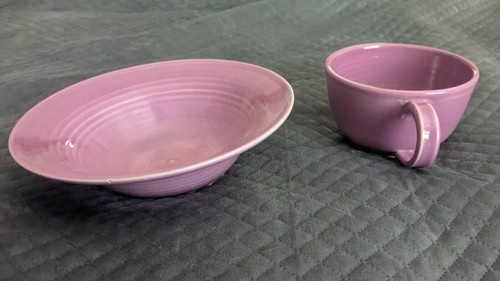 Al & Donna Podesto Sonoma County Pottery Pink Coffee Mug And Bowl Signed - Picture 3 of 16