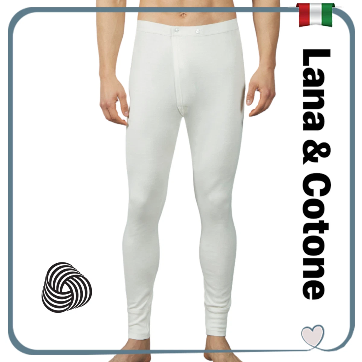 Seobean Mutande Uomo Manica Lunga Tigro - Low Rise Aderente Taglia M