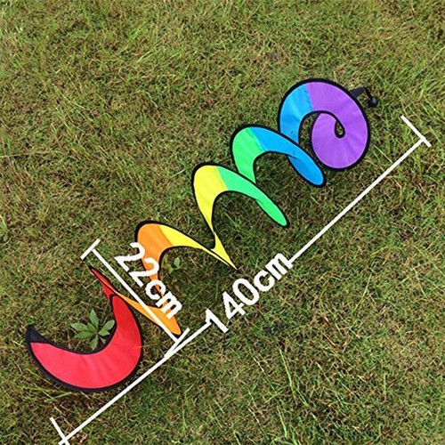 55'' Rainbow Spiral Windmill Wind Windsock Camping Tent Garden Decor - Picture 5 of 6