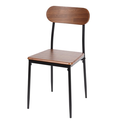 5-Piece Modern Wood & Metal Dining Room Set, Seats 4 for Indoor, Walnut Color - Picture 7 of 11