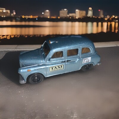 Matchbox Blue  Silver London Taxi All Town Service Driver Only Carries Matchbox